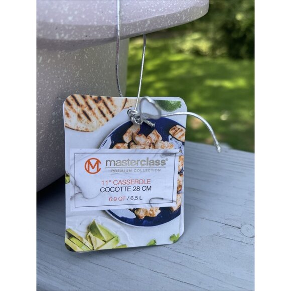 Master Class Cookware Casserole/Pot  11 inch With Lid Qt Lavender Speckled NEW! - Picture 3 of 11